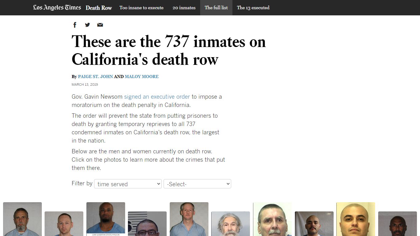 These are the 737 inmates on ... - Los Angeles Times